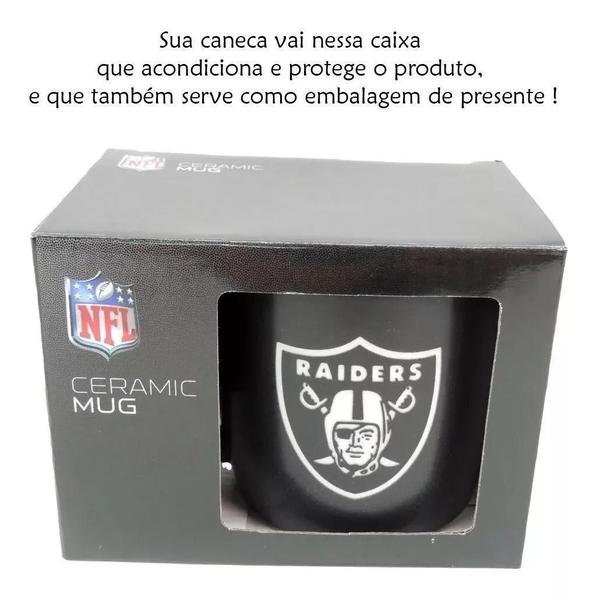 Imagem de Caneca Café NFL Las Vegas Raiders 330ML Cerâmica