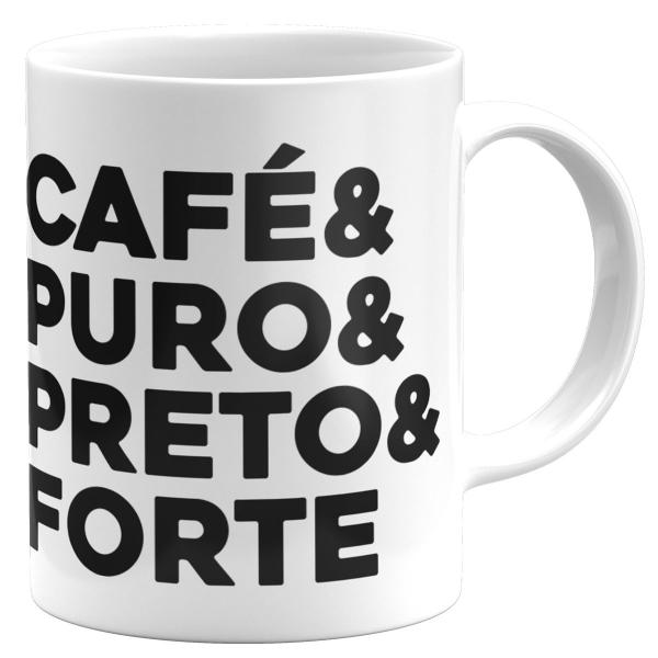 Imagem de Caneca café & puro & preto & forte presente coffee lover