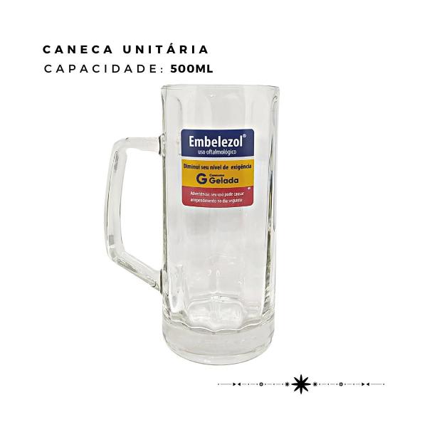 Imagem de Caneca Canelada Embelezol Chopp Cerveja Presente Divertido