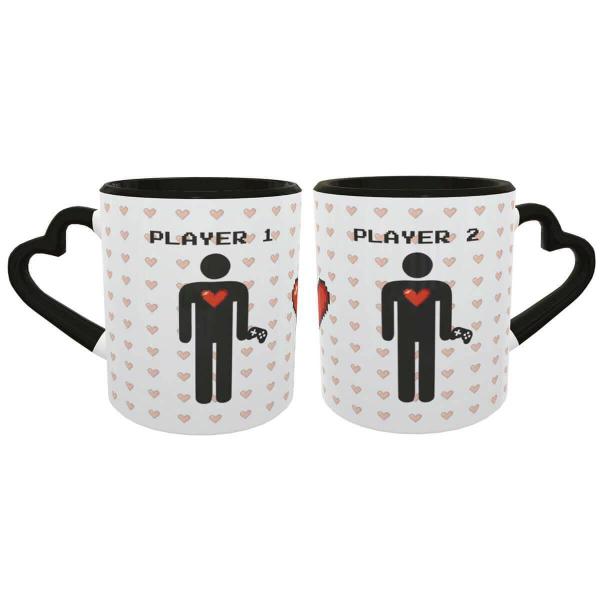 Imagem de Caneca Casal Gaymer Player 1 E Player 2 Hxh Dia Dos