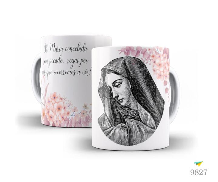 Imagem de Caneca Católica, Ó Maria concebida sem pecado, rogai por nós