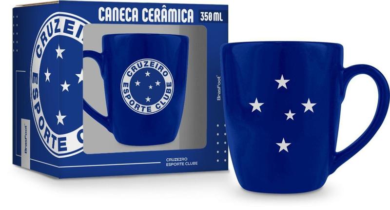 Imagem de Caneca cer. prime times 350ml - cruzeiro - Brasfoot