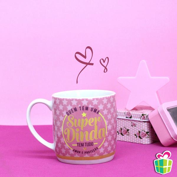 Imagem de Caneca Ceramica Cafe Dinda Madrinha 380ml Presente Criativo