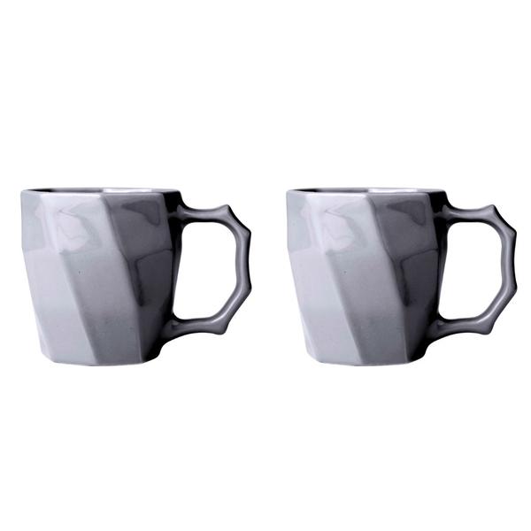 Imagem de Caneca Cerâmica Café Leite Xicara Louça 260ml - Kit 2 Unid