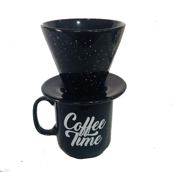 Imagem de Caneca Cerâmica Com Coador Coffee Time 300Ml ZC 10024569 - Zona Criativa