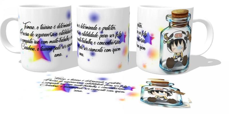 Imagem de Caneca Cerâmica copo Signo touro 