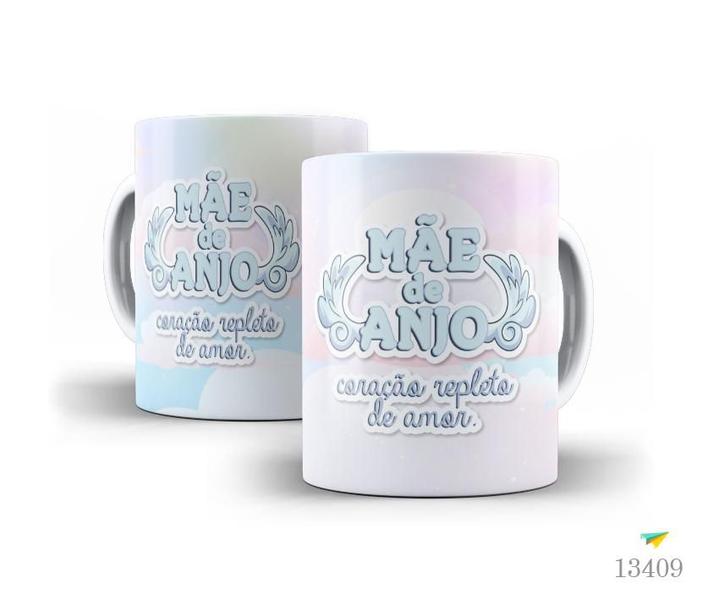 Imagem de Caneca Cerâmica Mãe de Anjo Coração Amor Legal 13409