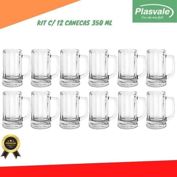 Imagem de Caneca Cerveja/Chopp 350Ml C/12 Plasvale