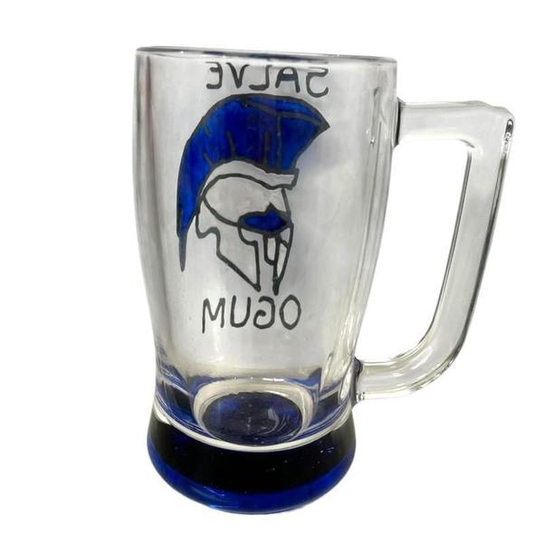 Imagem de Caneca Cerveja Vidro Personalizada 340 Ml Salve Ogum ul