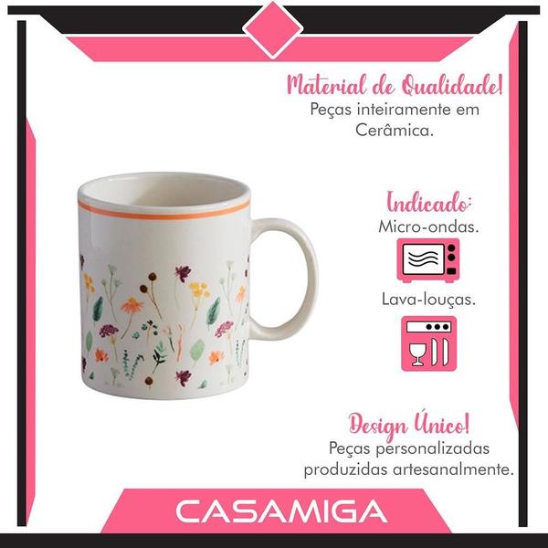 Imagem de Caneca Chá Cerâmica Ashley 318Ml Amarelo