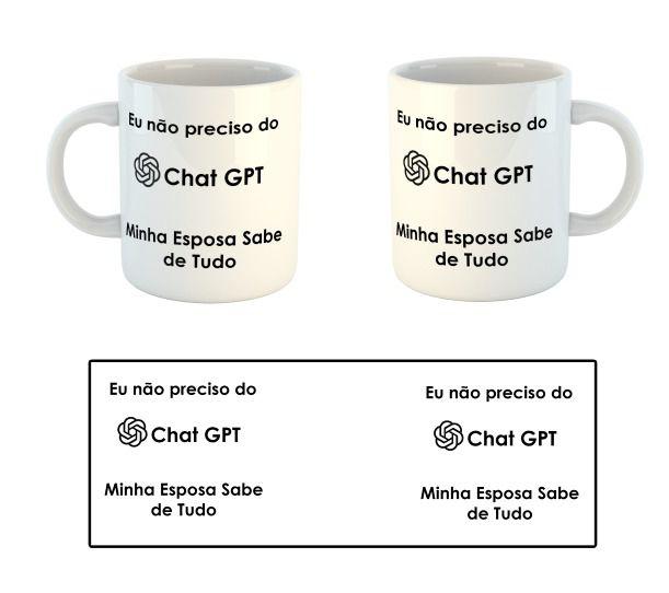 Imagem de Caneca Chat GPT Minha esposa sabe tudo C286