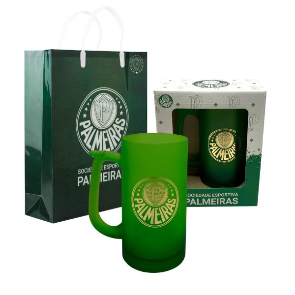 Imagem de Caneca Chopp 500Ml e Sacola Presente Palmeiras Licenciado