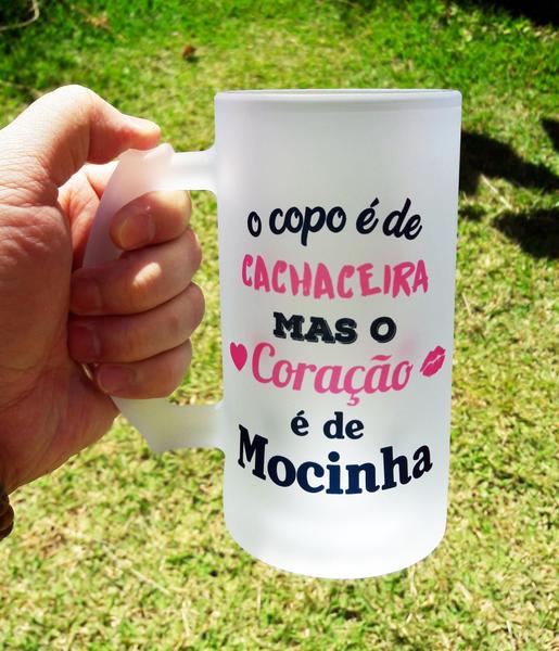 Caneca Chopp Cerveja Vidro Personalizado Cachaceira Mocinha - GMH Prod. Serv. e Repr. Imagem de Caneca Chopp Cerveja Vidro Personalizado Cachaceira Mocinha