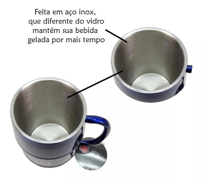 Imagem de Caneca Chopp NFL ul Aço Inox 500ml - Metal Mug