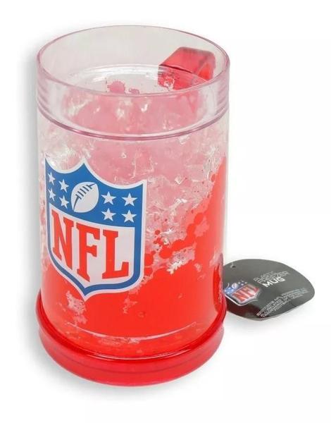 Imagem de Caneca Chopp Nfl Vermelha Gel Congelante Térmico 490Ml