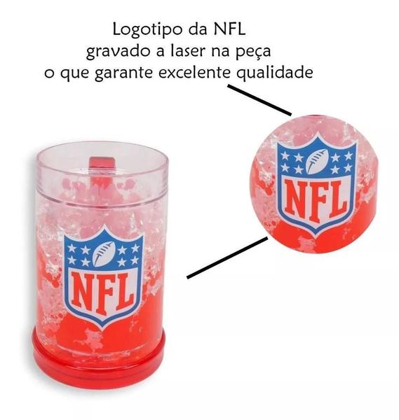 Imagem de Caneca Chopp Nfl Vermelha Gel Congelante Térmico 490Ml