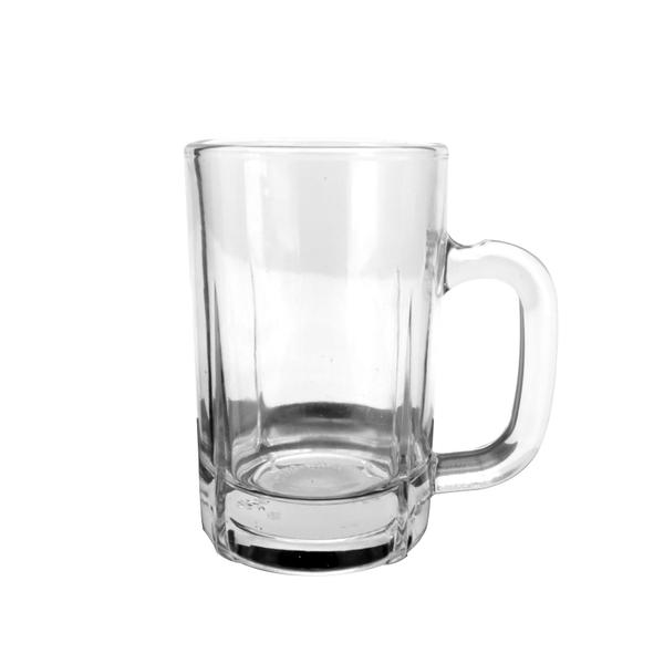 Imagem de Caneca Chopp Vidro Transparente 300ml Copo Cerveja Milano Bar Restaurante 11,5cm