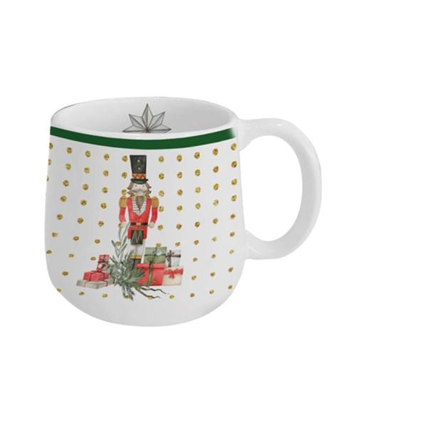 Imagem de Caneca Christmas Gifts 400ml Scalla Cerâmica Verde e Vermelho Natal