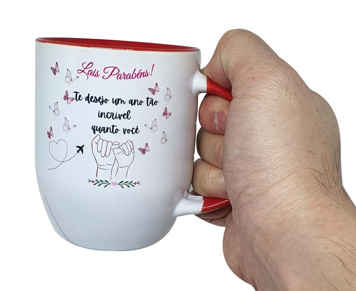 Imagem de Caneca Colher Vermelha Amizade Personalizado Amizade Amiga