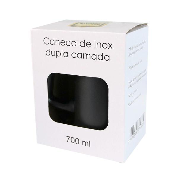 Imagem de Caneca com alça térmica de inox sem tampa 700ml quente frio