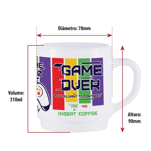 Imagem de Caneca com Frases MUG Geek Game Over 310ml