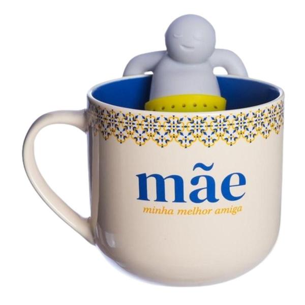 Caneca Com Infusor Mãe ulejo 10025684 350Ml Zonacriativa Imagem de Caneca Com Infusor Mãe ulejo 10025684 350Ml Zonacriativa