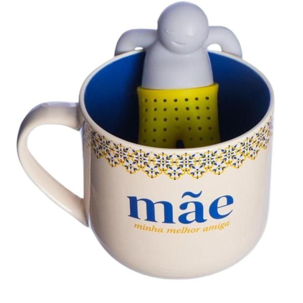 Caneca Com Infusor Mãe ulejo 10025684 350Ml Zonacriativa Imagem de Caneca Com Infusor Mãe ulejo 10025684 350Ml Zonacriativa