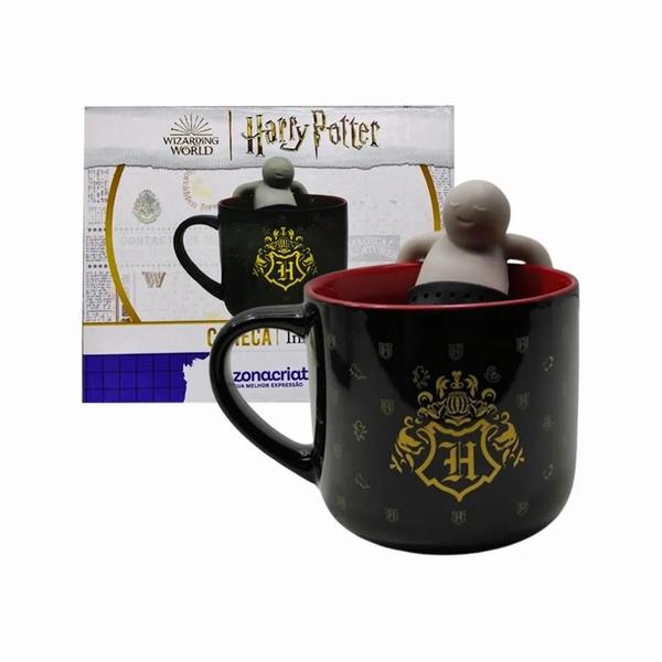 Caneca Com Infusor Para Chá Hogwarts 350ml - Zona Criativa Imagem de Caneca Com Infusor Para Chá Hogwarts 350ml - Zona Criativa