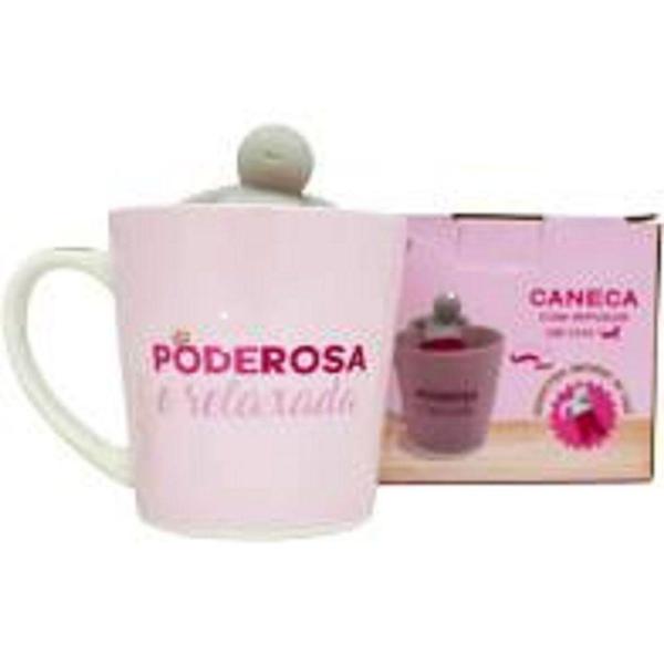 caneca com infusor para chá Poderosa 350ml - Zona Criativa Imagem de caneca com infusor para chá Poderosa 350ml - Zona Criativa