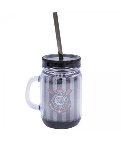 Imagem de Caneca com Tampa e canudo 420ml - Corinthians