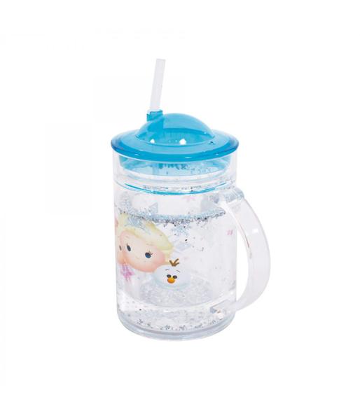 Imagem de Caneca Com Tampa E Canudo Anna Elsa e Olaf Frozen Tsum Tsum 200ml - Disney