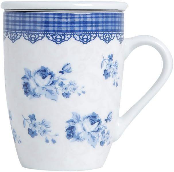 Imagem de Caneca com Tampa e Filtro de Porcelana Grécia 