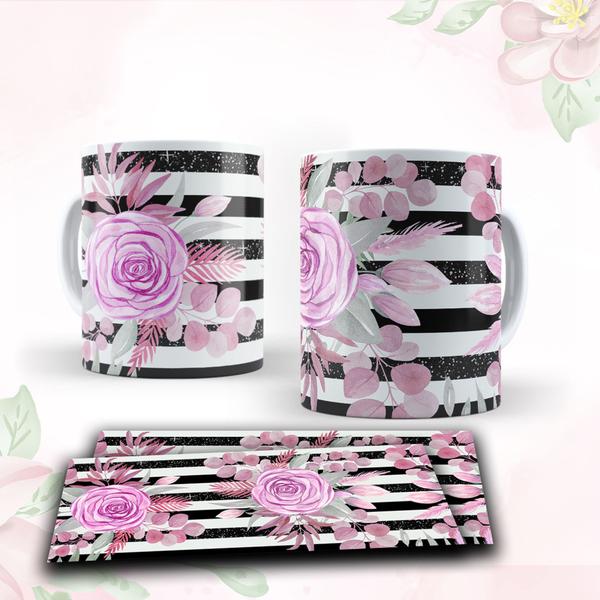 Imagem de Caneca com tema floral