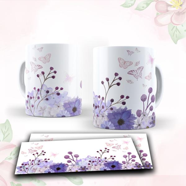 Imagem de Caneca com tema floral