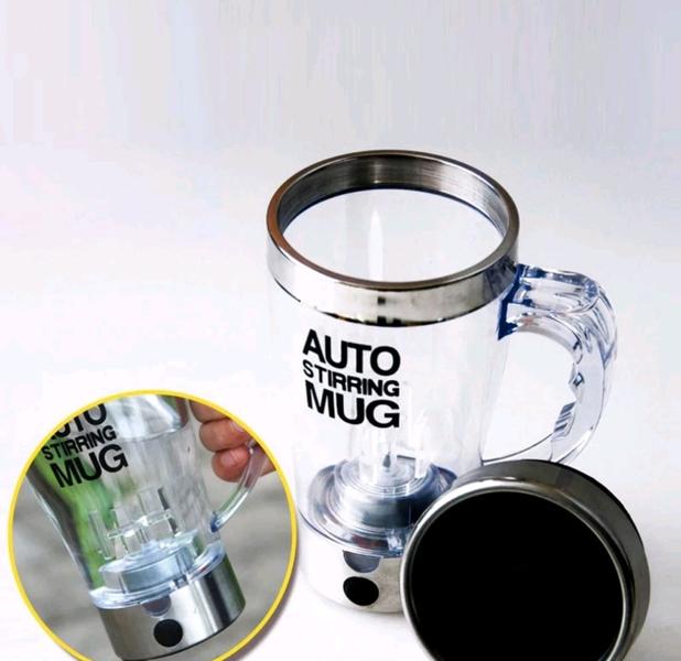 Imagem de Caneca Copo de Agitação Mixer Mix - Inox e Acrílico - AUTO STIRRING MUG 350ML