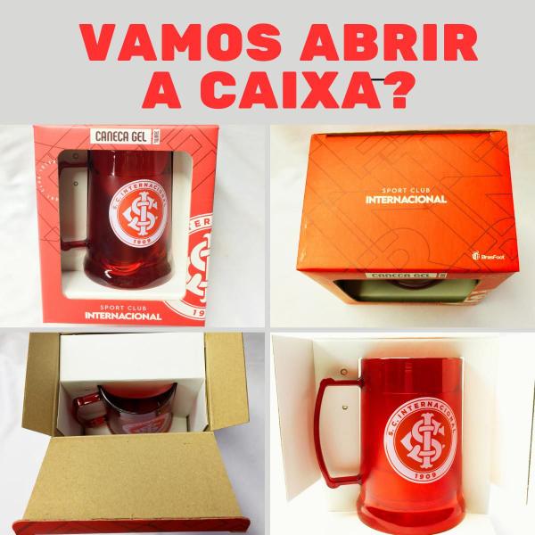 Imagem de Caneca Copo Gel 300ml Vermelho Isolante Térmico Chopp Cerveja Time Internacional Colorado