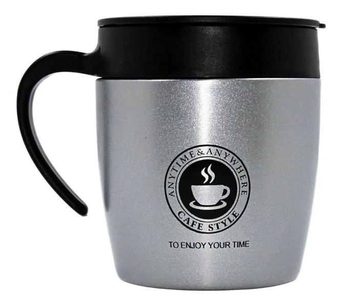 Imagem de Caneca Copo Térmico Inox 350ml Café Chá Chocolate