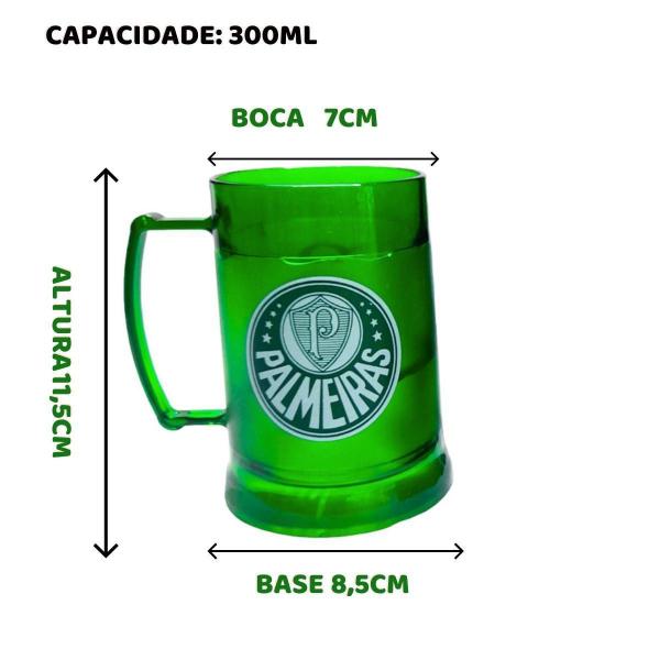 Imagem de Caneca Copo Verde Gel 300Ml Térmica Chopp Cerveja Time Clube