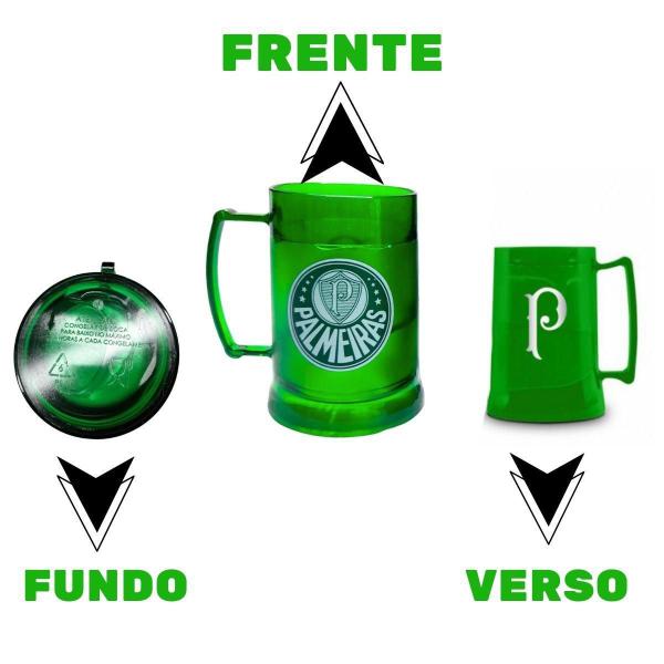 Imagem de Caneca Copo Verde Gel 300Ml Térmica Chopp Cerveja Time Clube