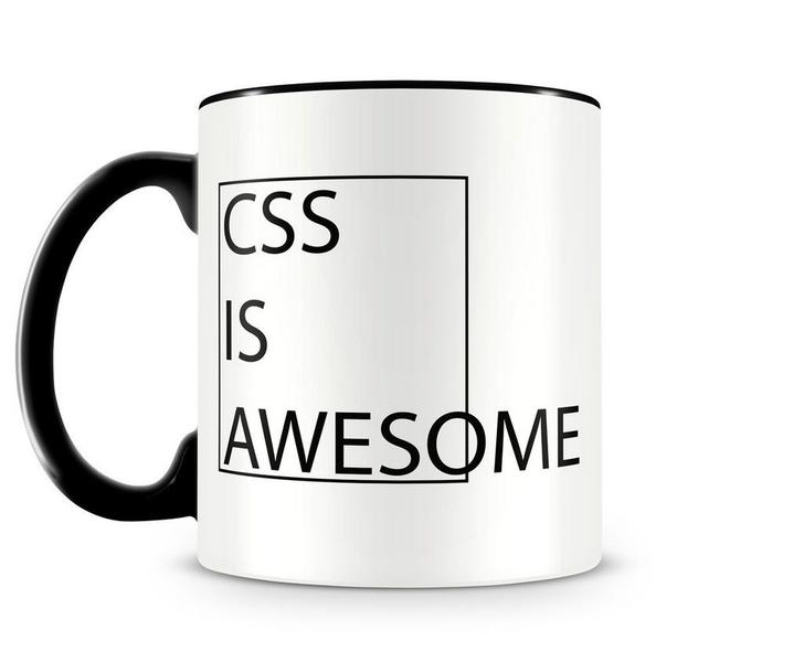 Imagem de Caneca CSS Is Awesome Preta