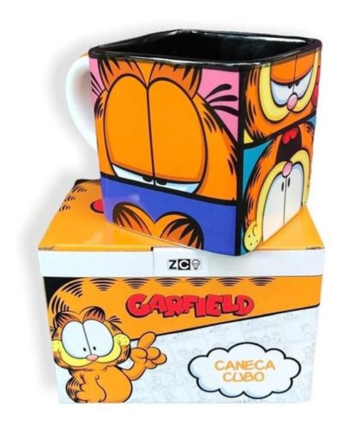 Imagem de Caneca Cubo 300ml Garfield Faces