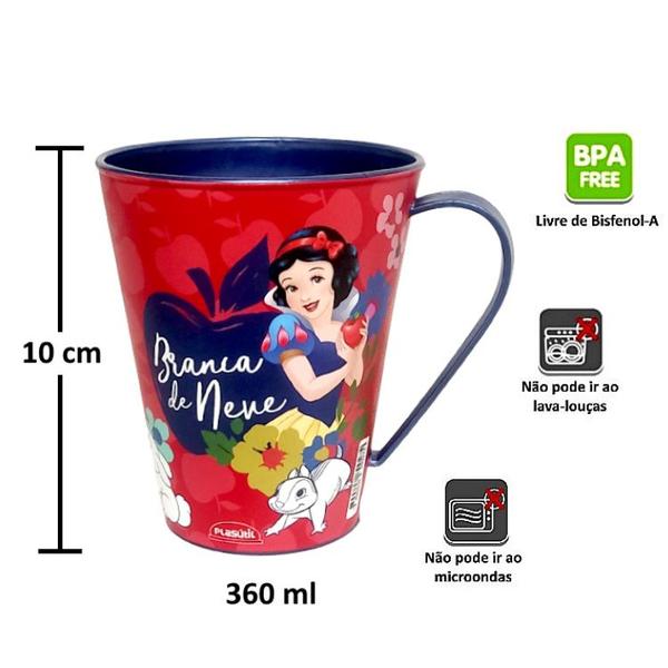 Imagem de Caneca da Branca de Neve Xícara Plástica 360ML Premium Plasútil  1 Unidade