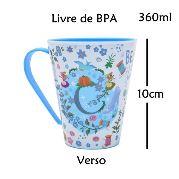 Imagem de Caneca da Cinderela Disney Infantil 360ml - 1 Unidade