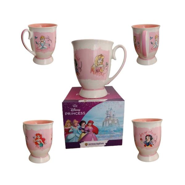 Imagem de Caneca Das Princesas Disney Coleção Café Chá Rosa