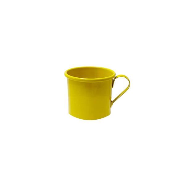 Imagem de Caneca de Aluminio Amarela Mini Xicara Cafe 100ml Retro 4un