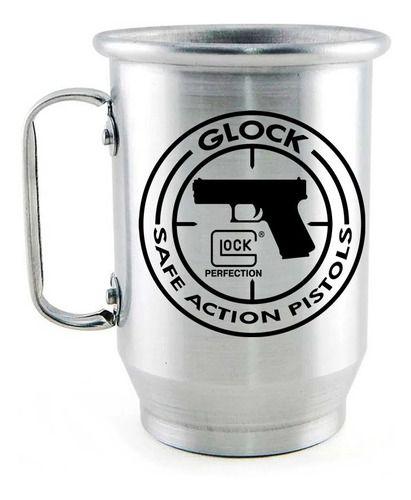 Imagem de Caneca De Aluminio Civil Federal Glock Arma Policial Militar