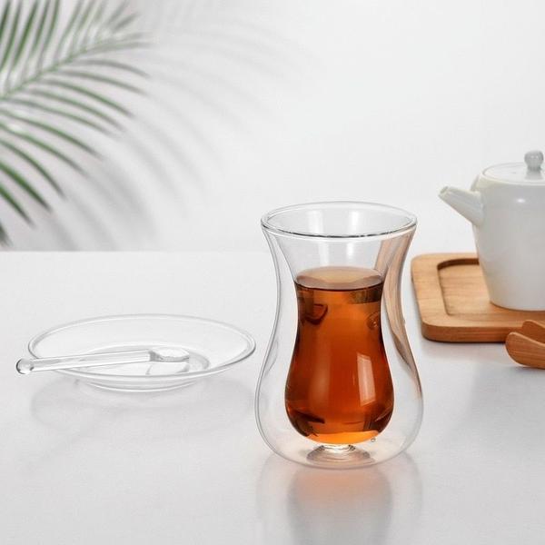 Imagem de Caneca de café Wokex Turkish Double Wall Glass 150mL isolada