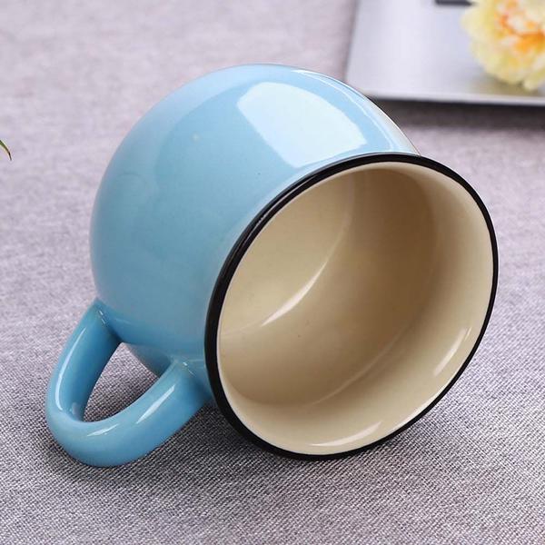 Imagem de Caneca de cerâmica criativa de 350ml, caneca de design simples, barriga grande