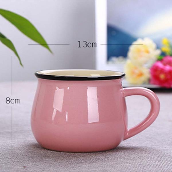 Imagem de Caneca de cerâmica criativa de 350ml, caneca de design simples, barriga grande