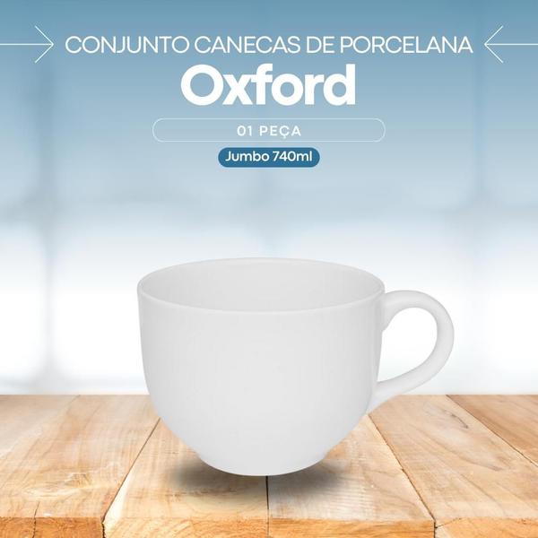 Imagem de Caneca De Cerâmica Oxford Jumbo Grande 740ml Branca